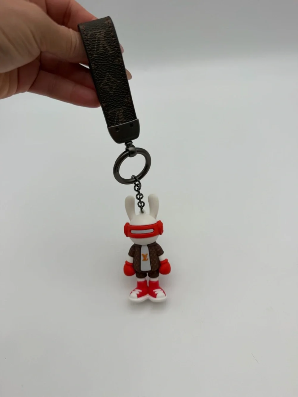 Louis Vuitton Monogram‎ Bunny Keychain in Brown, White and Red